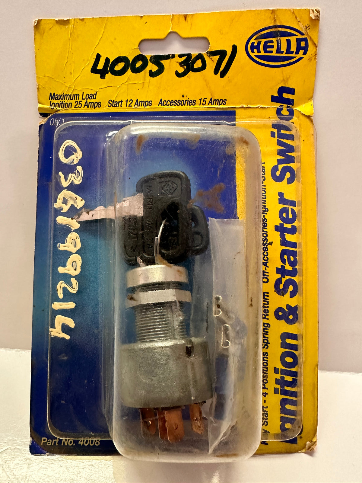 Hella 4008 Ignition & Starter Switch — 6JB 950 505-002