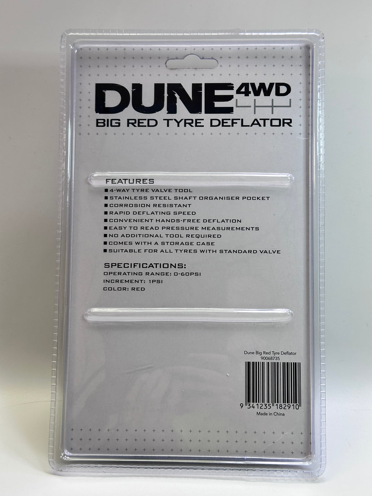 Dune 4WD 90068735 Big Red Series II Tyre Gauge & Deflator