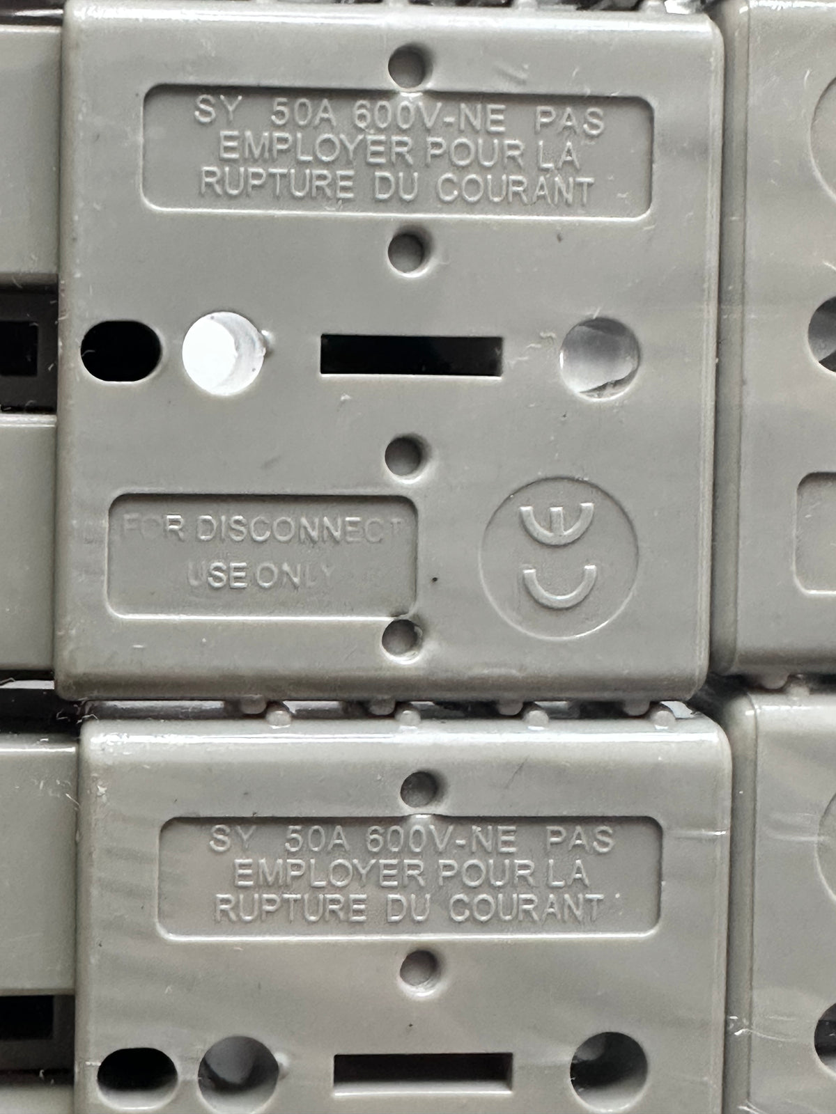 Anderson-Style Grey Connector Plugs, Listed 50A / 600V, 10 Pack