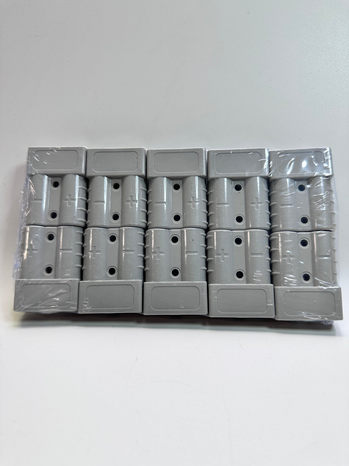 Anderson-Style Grey Connector Plugs, Listed 50A / 600V, 10 Pack