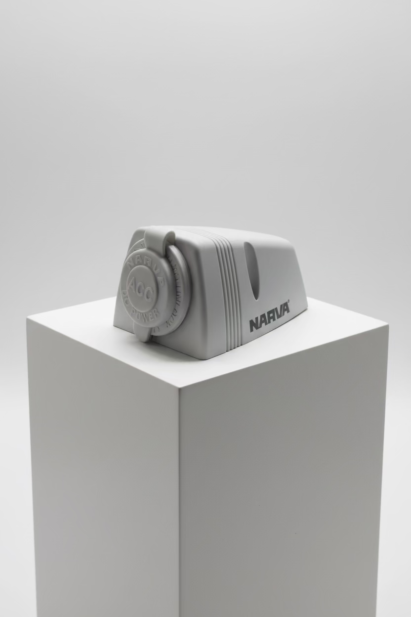 Narva 81025W White Surface-Mount Accessory Socket