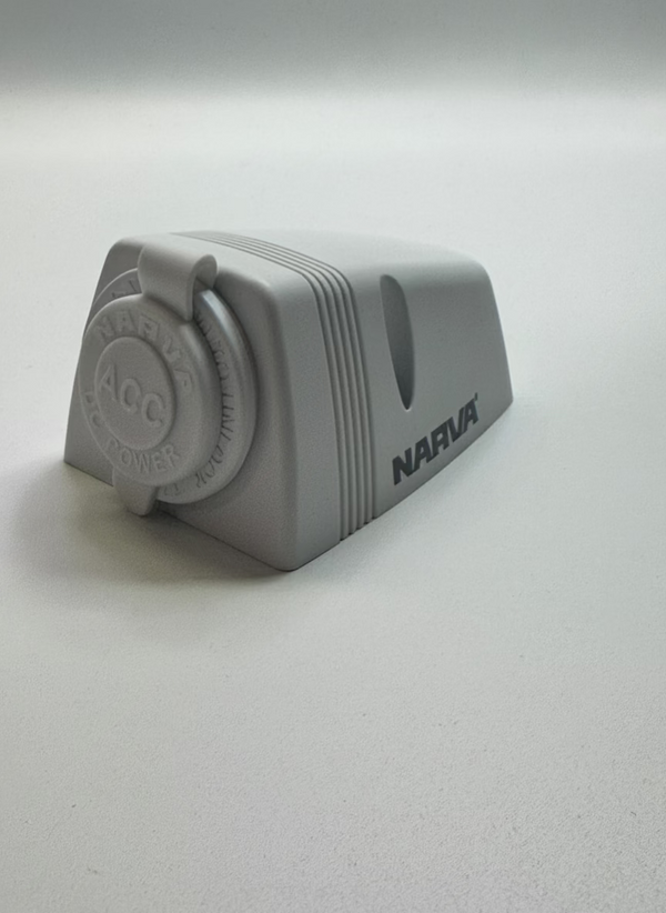 81025W Narva Heavy Duty Surface Mount Accessory Socket - WHITE