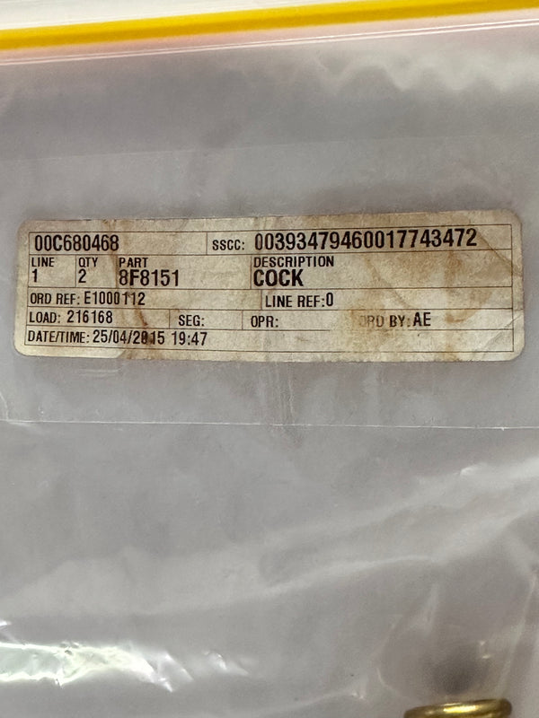 Caterpillar CAT 8F-8151 3/8" Shutoff Valve
