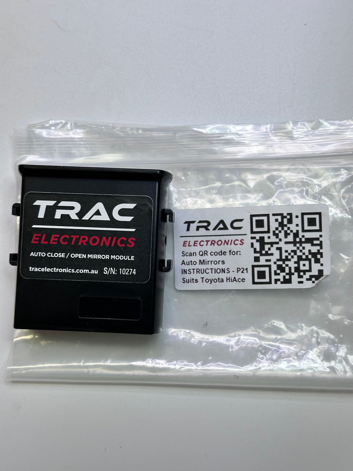 TRAC P21 Auto Folding Mirror Module to suit Toyota Hiace 2019 - onwards