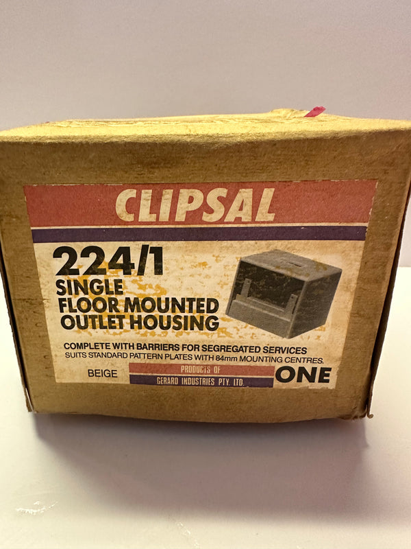 Clipsal 224/1 Single Floor Mounted Outlet Housing