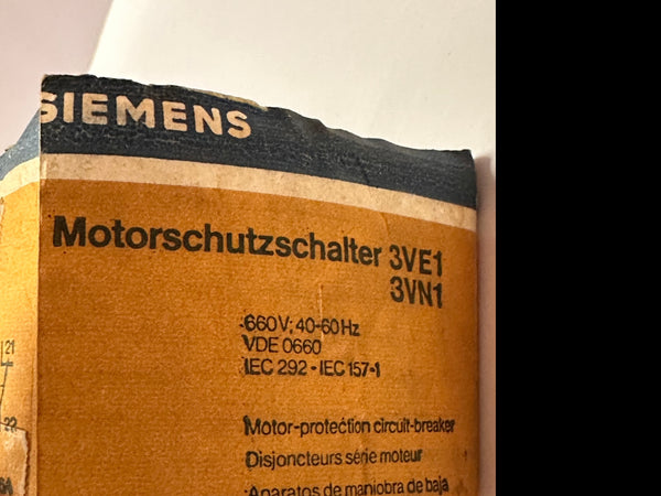 SIEMENS 3VE1010-2C Circuit Breaker 0.16-0.25A