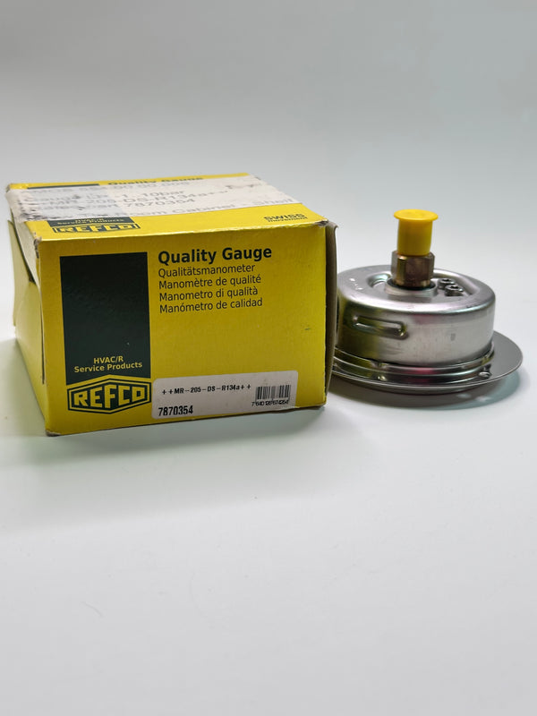 MR-205-DS-R134a Bourdon Type Pressure Gauge, Oil Filled, Front Mount - 7870354