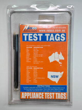 Nesco TM3 Heavy Duty Appliance Test Tag - Blue