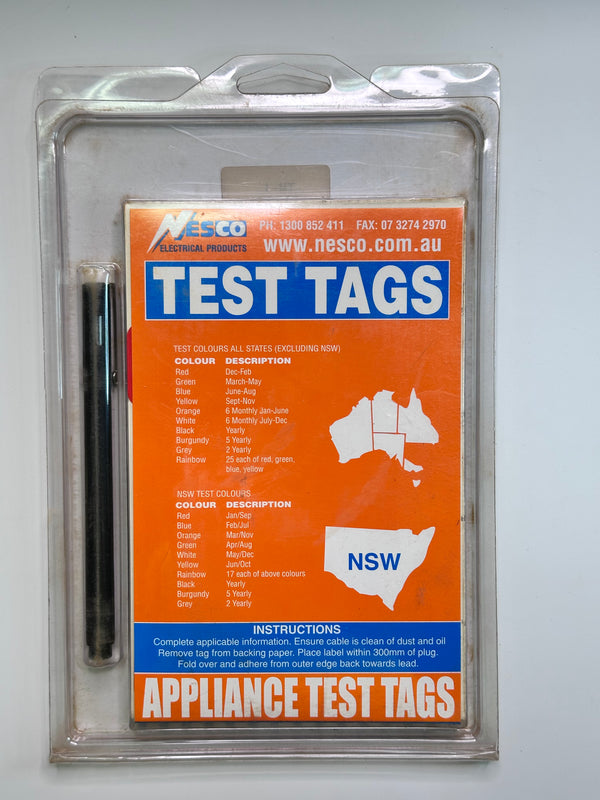Nesco TM1 Heavy Duty Appliance Test Tag - RED