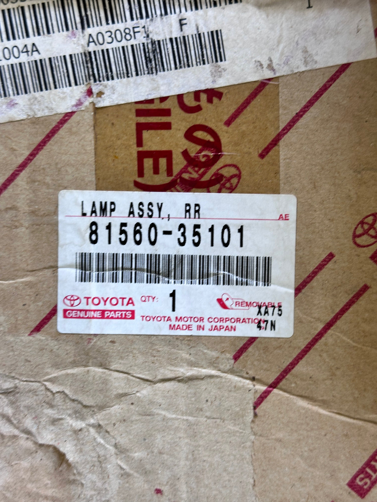 Toyota 81560-35101 Genuine Lamp Assembly, RR for Hilux 1988-1997