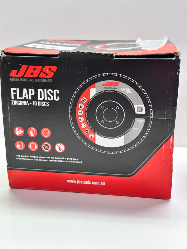 JBS 0781 3377 125mm X 22,23mm 80 GRIT Flap Disc, 10 pk