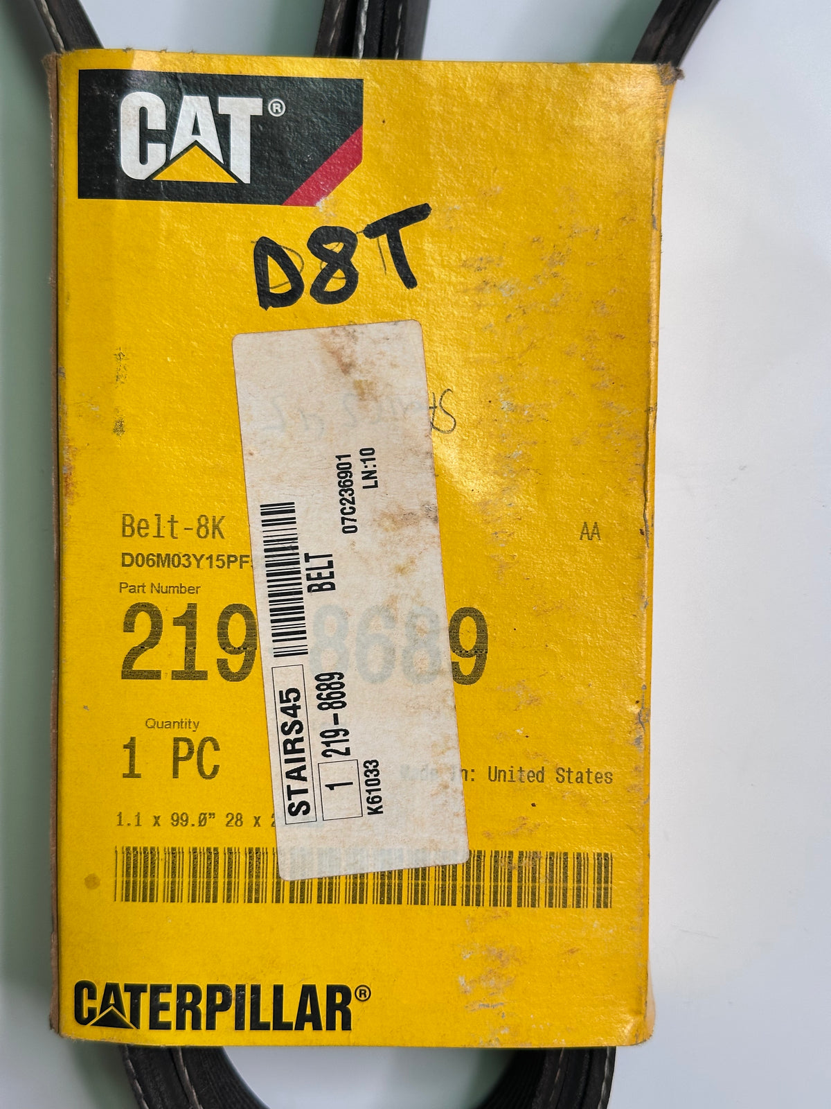 CAT 219-8689 Genuine Ribbed Belt — 2555mm