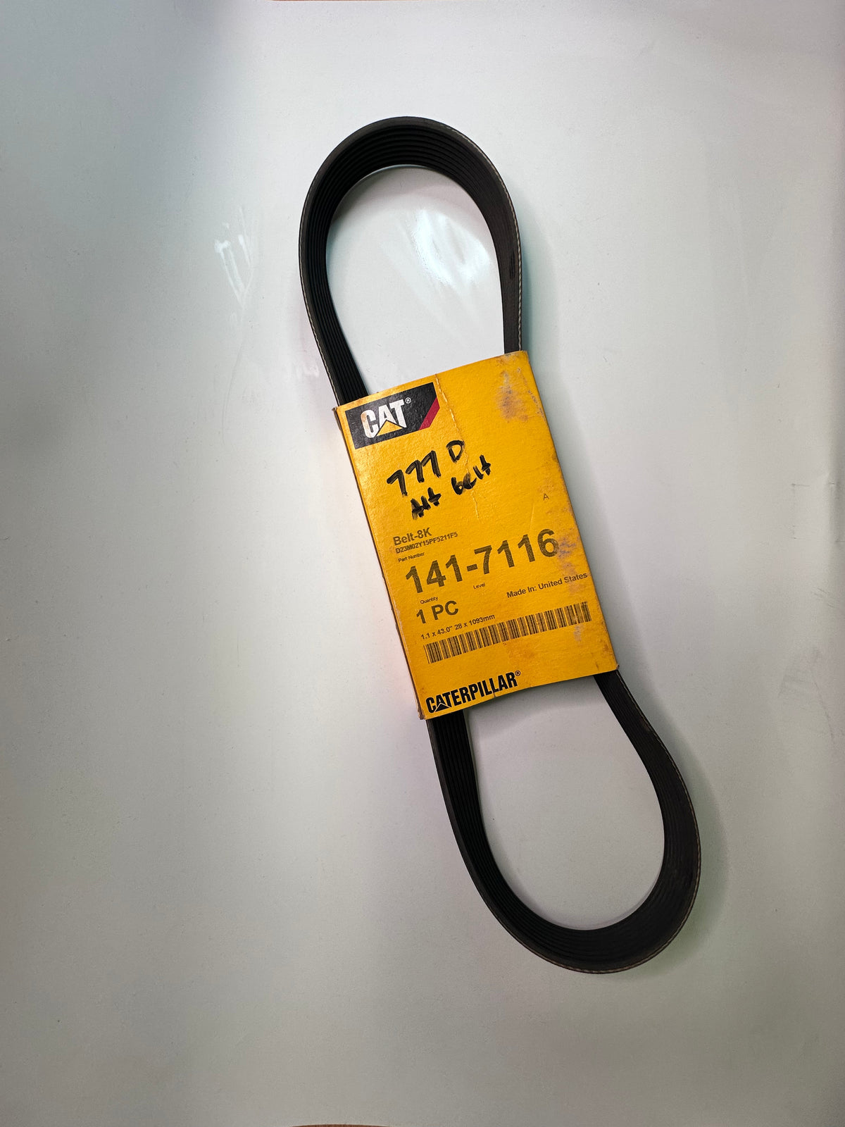 CAT 141-7116 Genuine Serpentine Drive Belt, 1093 × 27.9 mm