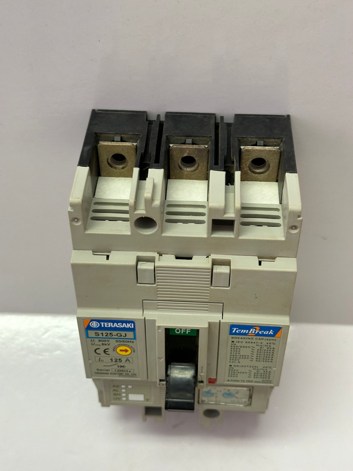 Terasaki S125-GJ 125 A 3-Pole TemBreak 2 MCCB