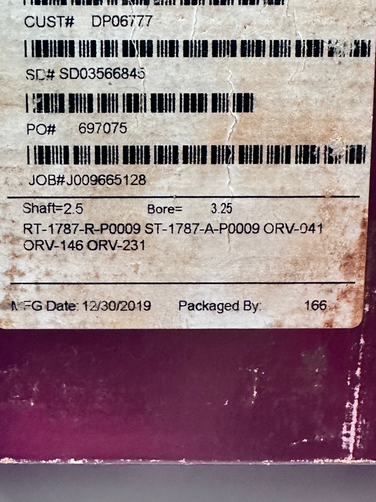 A04951A222 Labyrinth Seal, Inboard XLTI Reference