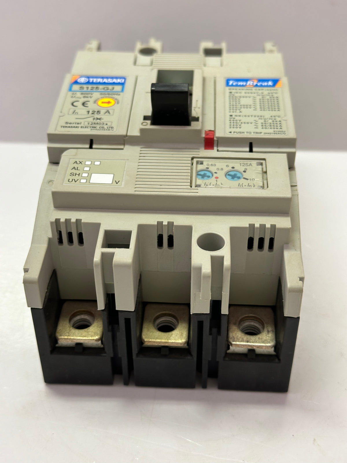 Terasaki S125-GJ 125 A 3-Pole TemBreak 2 MCCB