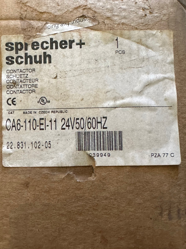 Sprecher + Schuh CA6-110-EI-11-24V Contactor