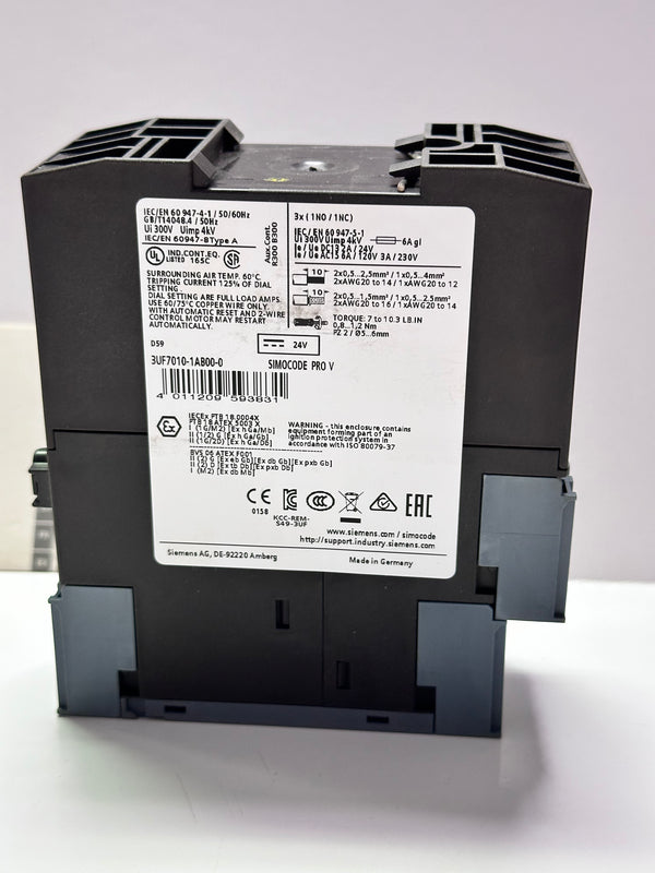 Siemens 3UF7010-1AB00-0 2.6W Communication Module, 24V, 6A, 120V