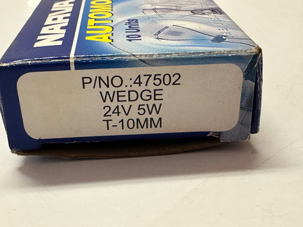 Narva 47502 Wedge Globes, 24V, 5W, Box of 10 | Mining & Industrial Surplus
