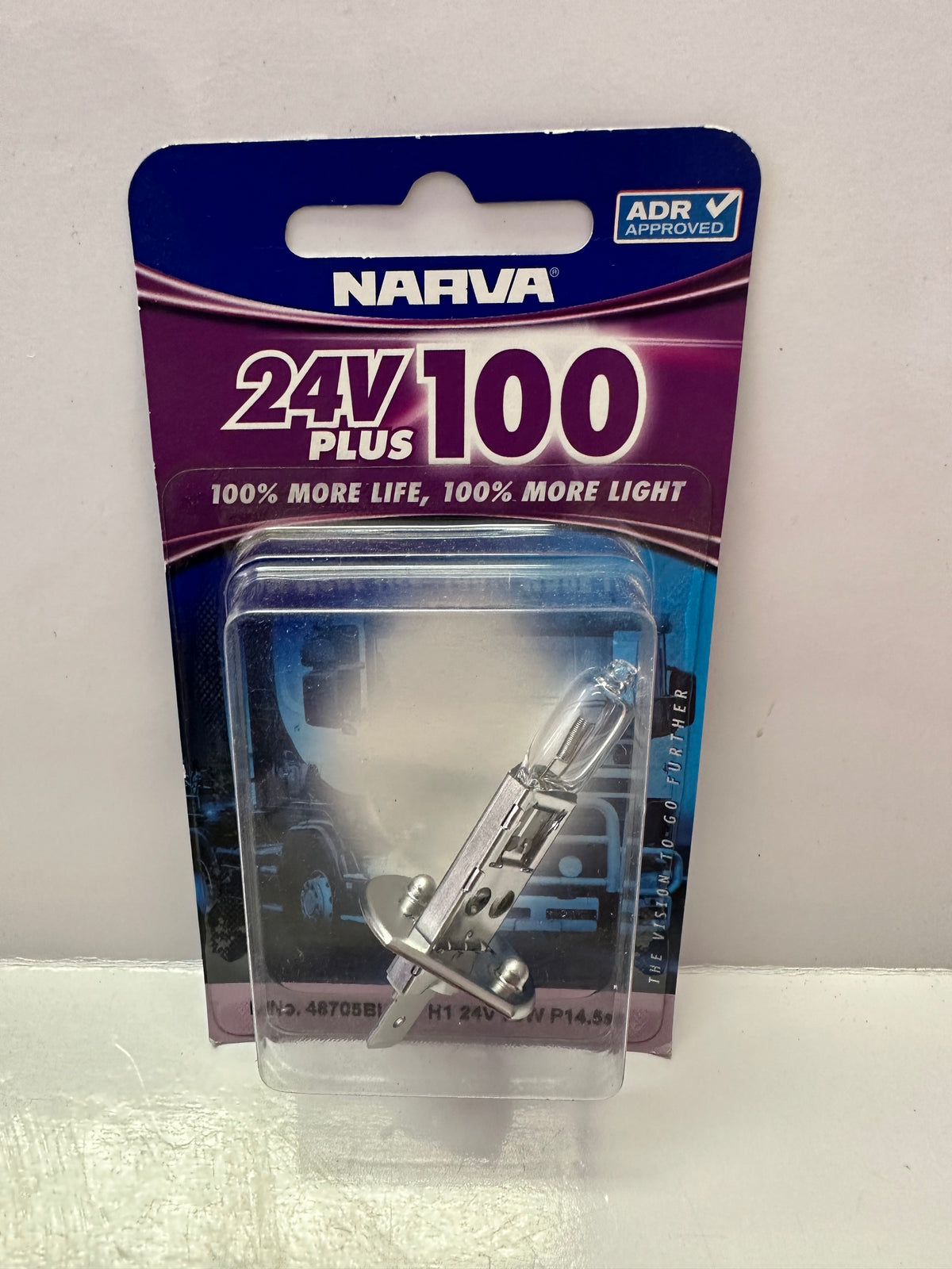 Narva 48705BL H1 Headlight Globe — 24 V, 70 W, Plus Long Life