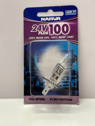 Narva 48705BL 24V H1 70W Plus Long Life Headlight Globe