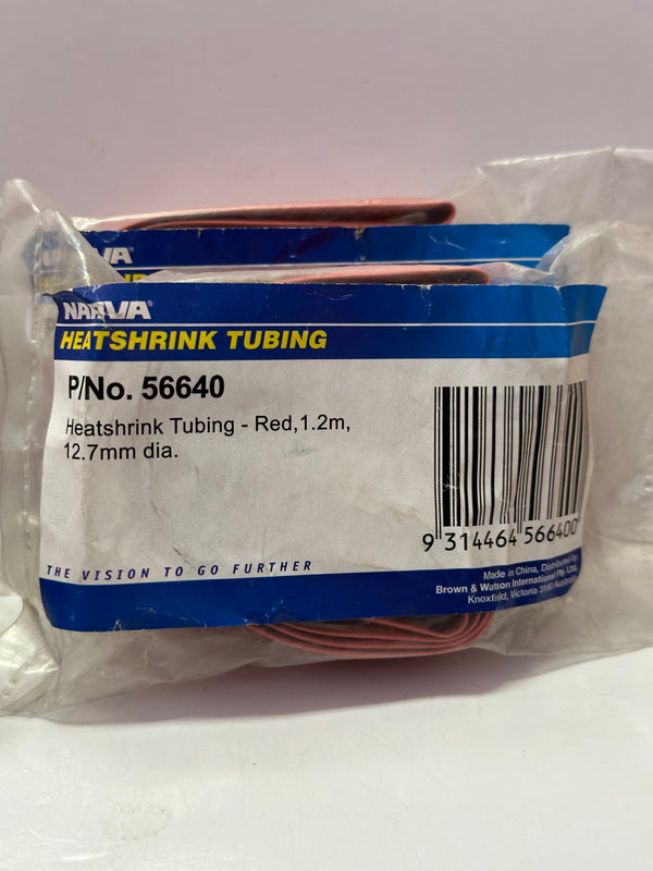 Narva 12.7mm Red Heatshrink Tubing 1.2m, 56640