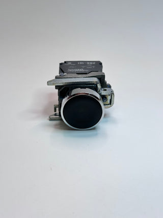 XB4BA21 Push button, metal, Harmony XB4, flush, black, 22mm, spring return, unmarked, 1NO