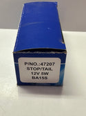 Narva 12V 5W BA15S Incandescent Globes, box of 10, 47207