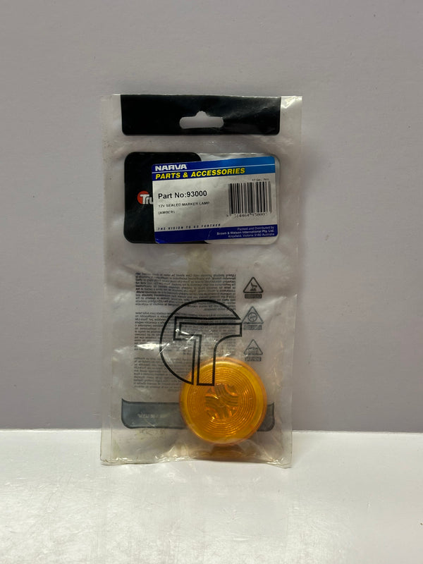 Narva 12V S/Indicator Lamp 93000 Sealed Marker Lamp Amber