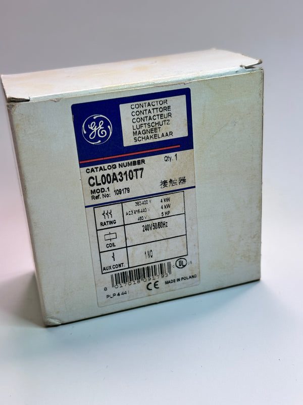 CL00A310T7 4KW Contactor 3 Pole, 240V Coil