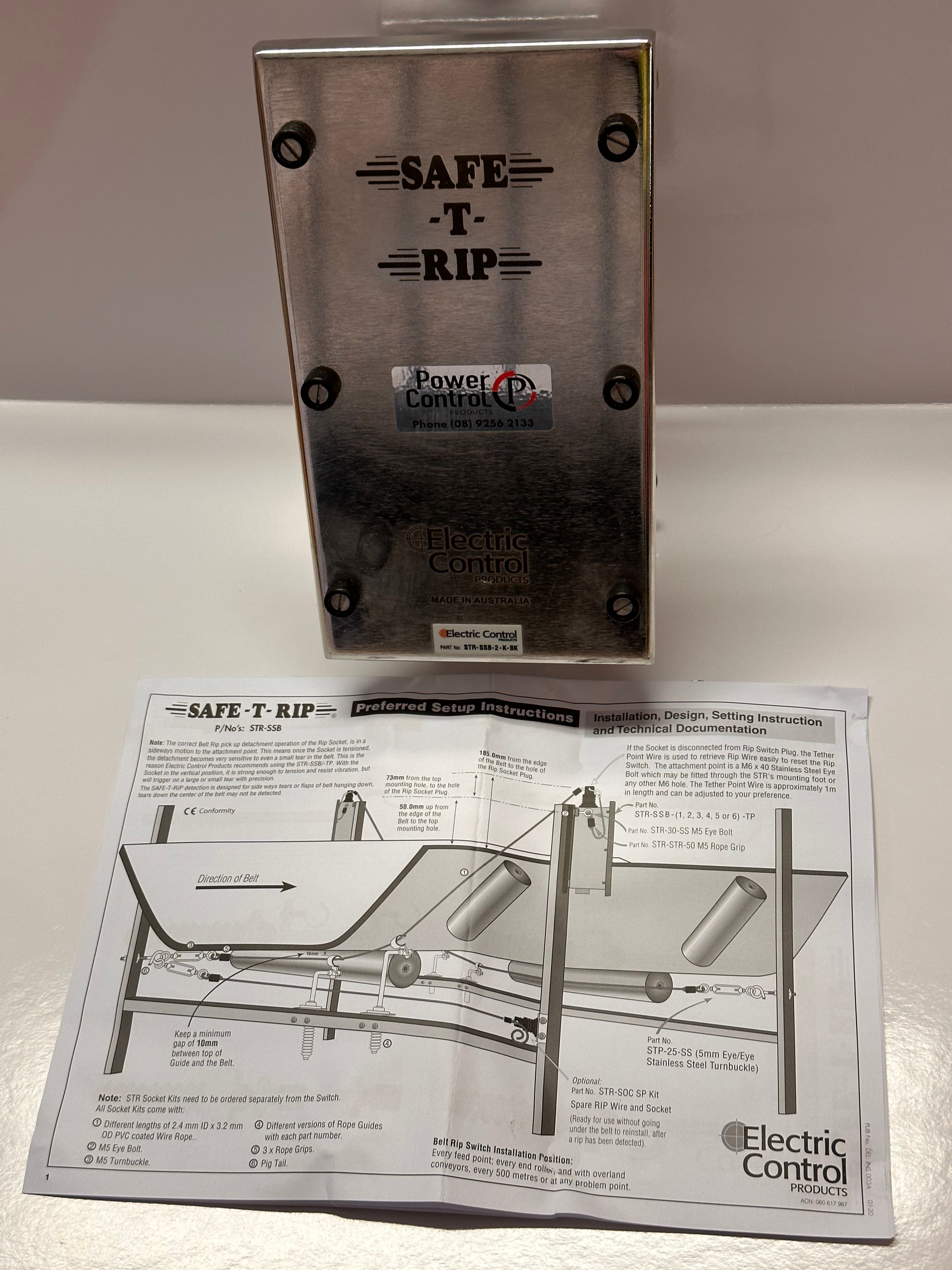 STR-SSB-2-K-BK SAFE-T-RIP Heavy Duty Belt Rip Detector | Mining ...