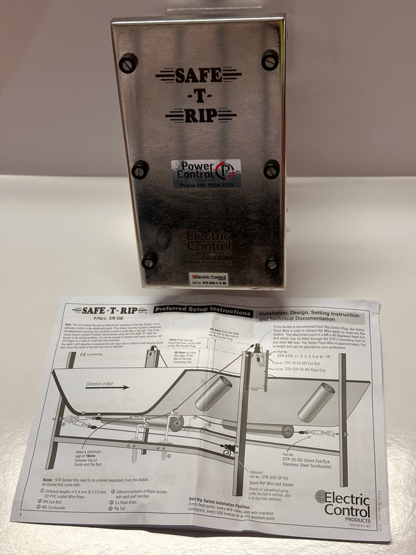 SAFE-T-RIP Heavy Duty Belt Rip Detector STR-SSB-2-K-BK