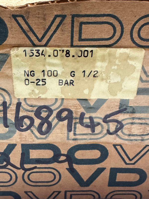 VDO Pressure Gauge 0-25 Bar
