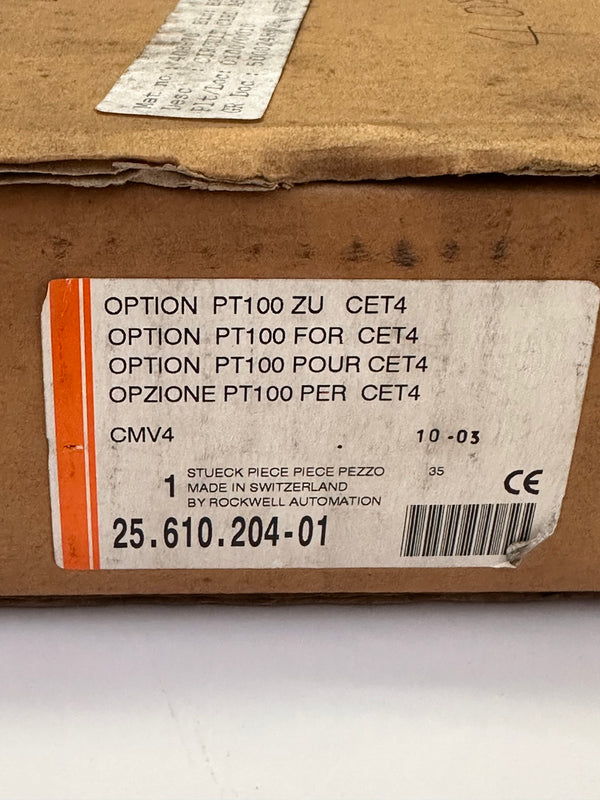 Sprecher + Schuh CMV4 Circuit Board 25.610.204-01 Option PT100 for CET 4