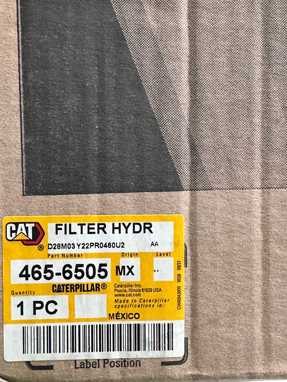 CAT 465-6505 Genuine Ultra High Efficiency Hydraulic Oil Filter