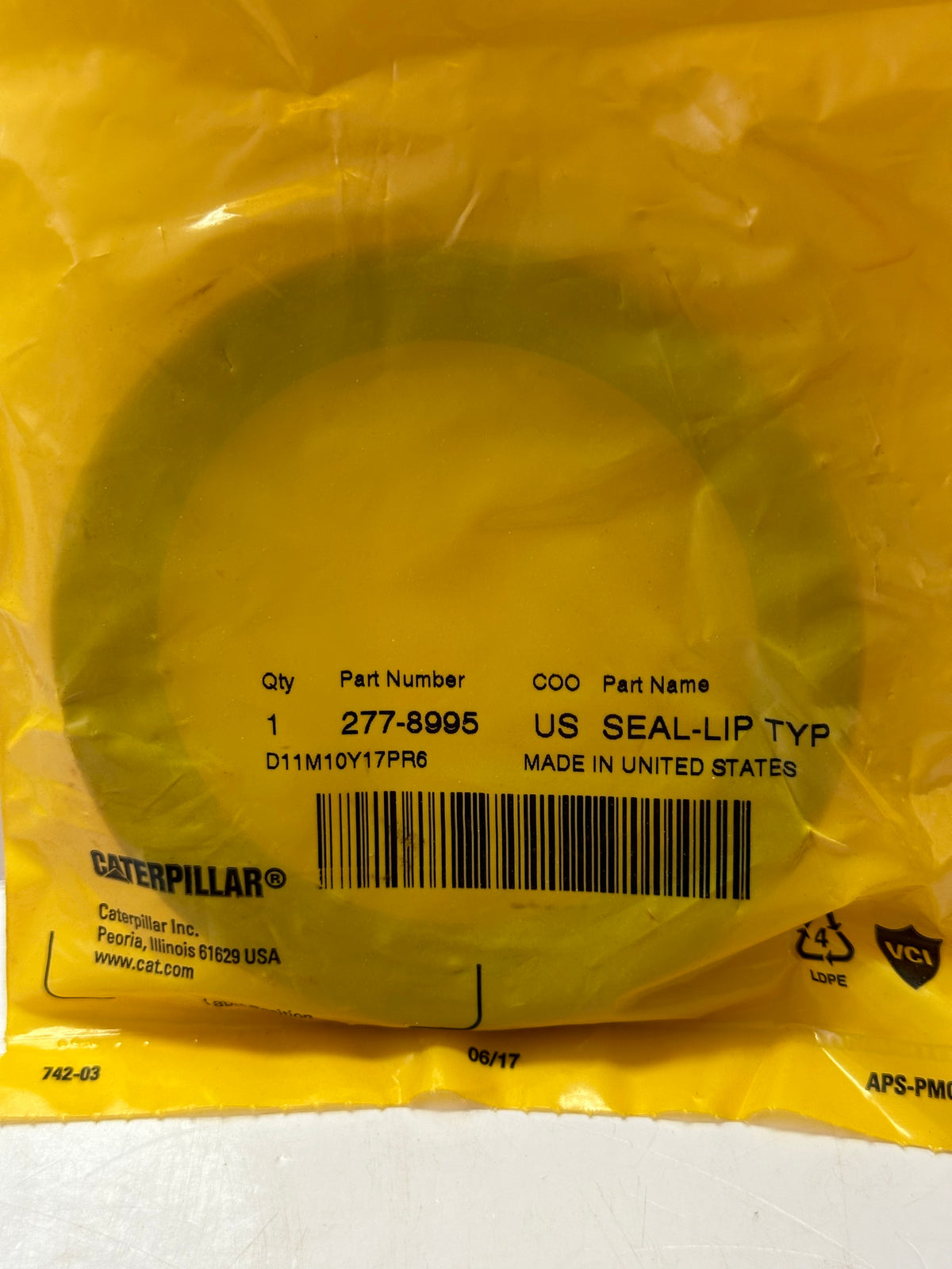 Caterpillar CAT 277-8995 Lip Type Seal