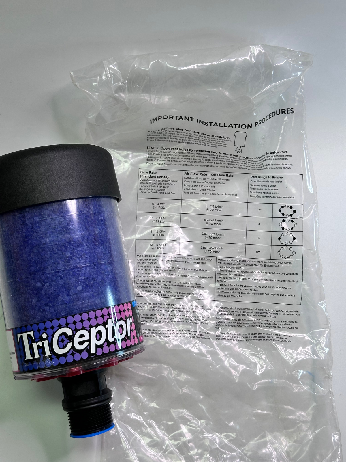 Parker 934331T Desiccant Breather, TriCeptor