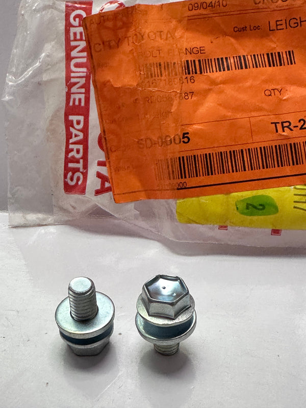Toyota 9167180816 Genuine Flange Bolt (transmission control cable bracket) bag of 2