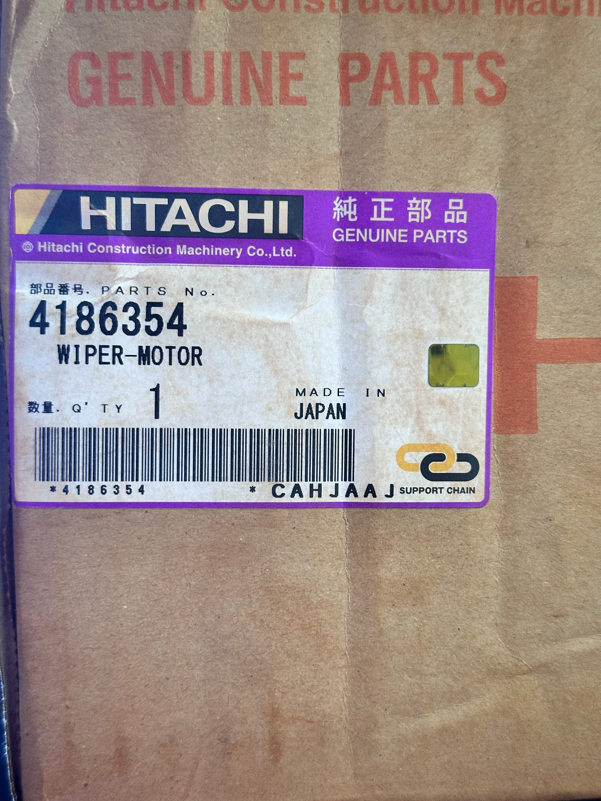 Hitachi 4186354 Excavator Wiper Motor — 24 V
