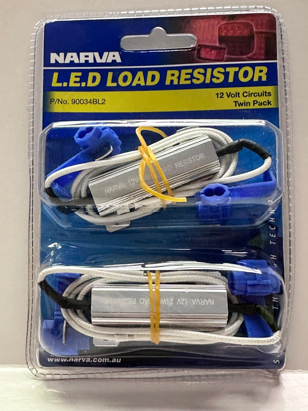 Narva 90034BL2 L.E.D Load Resistor 12V 21W, Twin Pack