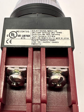 MARUYASU Electric Push Button/Flat Switch (RED) A25PF22R