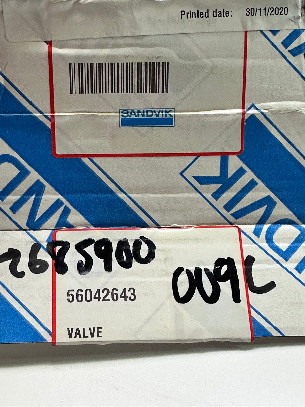 Parker GS028600N Bidirectional Poppet On/Off Valve, Sandvik 56042649