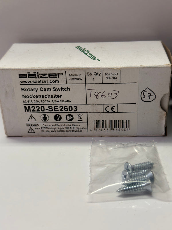 SALZER Rotary Cam Switch M220-SE2603