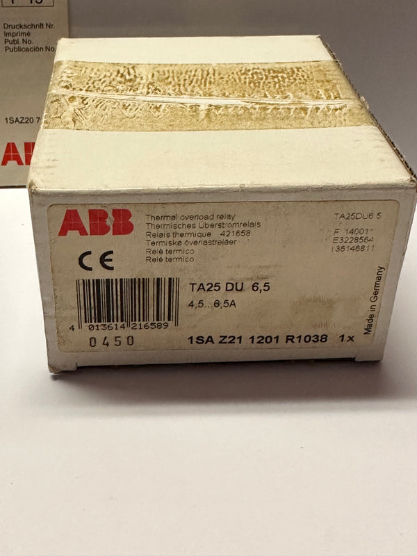ABB TA25DU 6,5 Thermal Overload Relay 1SAZ211201R1038