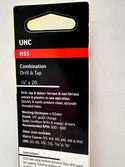 Alpha UNC HSS 1/4" x 20 Combination Drill & Tap, Titanium Nitride Coated DTUNC14