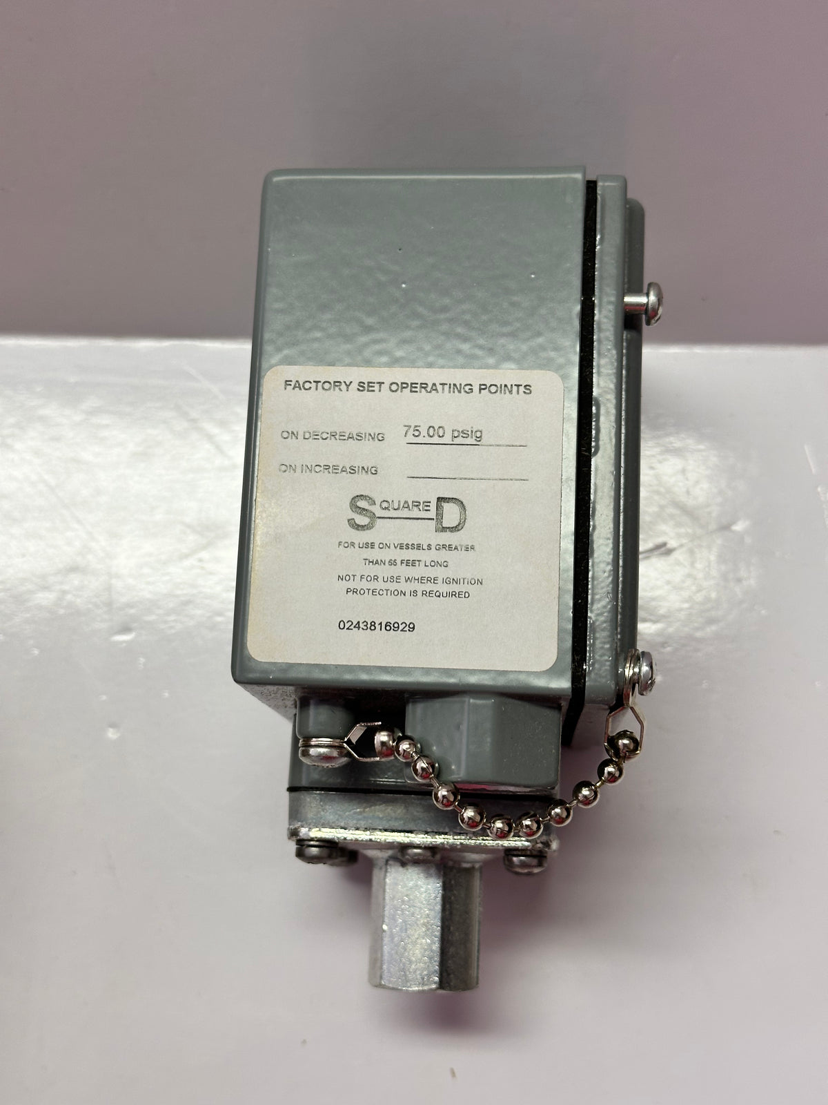 Square D 9012GAW25 Series C Industrial Pressure Switch