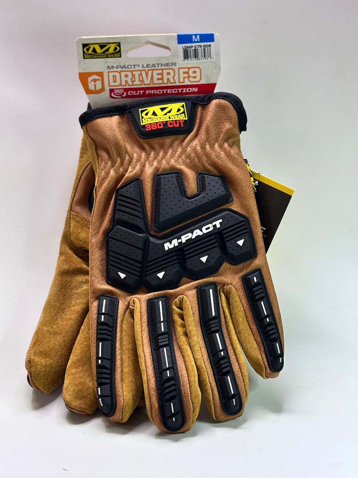 Mechanix Wear LDMP-C75-009 Driver F9-360 Leather Gloves, Medium