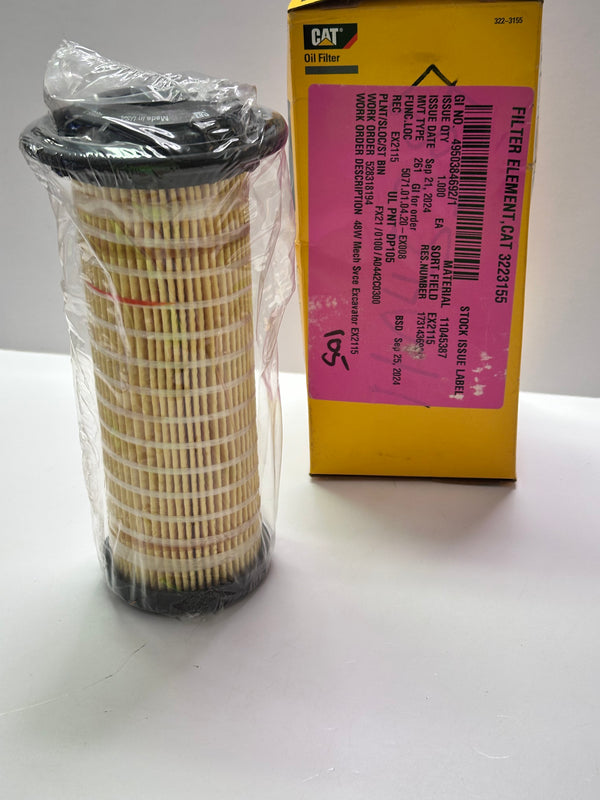 Caterpillar CAT 322-3155 Engine Oil Filter Element Assy
