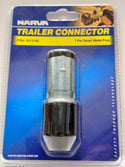 Narva 82131BL 7 Pin Small Round Metal Trailer Plug, 12V, 15A