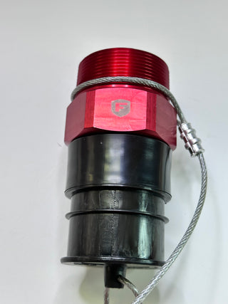 R150Ac-A Aluminum Fuel Receiver W/Cap Black Poppet